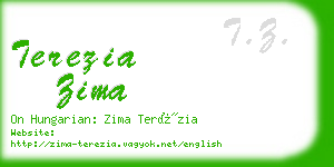 terezia zima business card